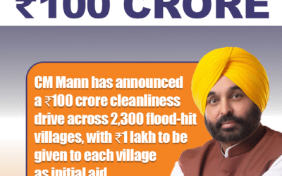 Punjab CM Bhagwant Mann Announces ₹100 Crore Cleanliness Drive for 2,300 Flood-Hit Villages