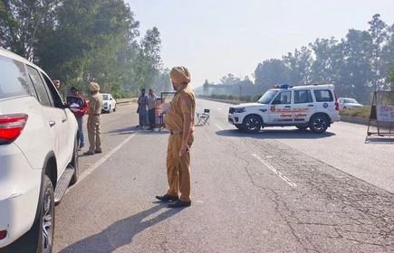 Haryana Police stops