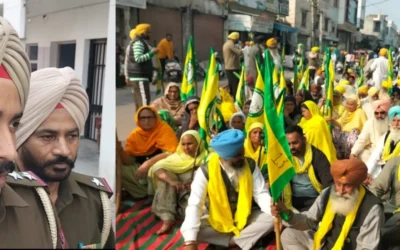 ਬੀ. ਕੇ. ਯੂ. (ਉਗਰਾਹਾਂ) ਨੇ ਲਾਇਆ ਥਾਣਾ ਸਦਰ ਨਾਭਾ ਅੱਗੇ ਧਰਨਾ