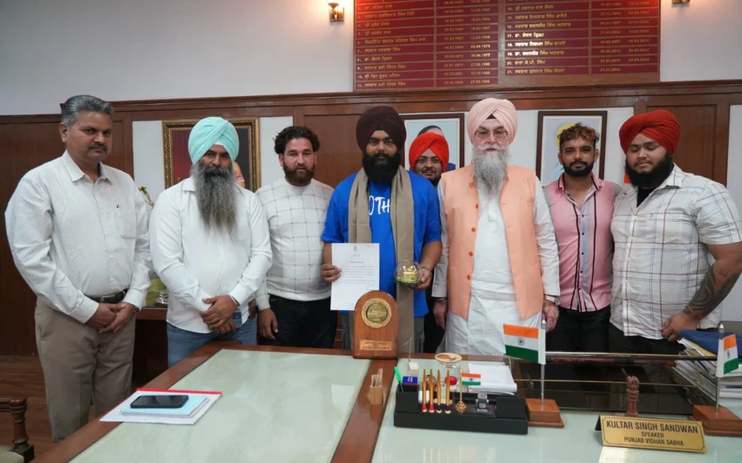 ਸਪੀਕਰ ਸੰਧਵਾਂ ਨੇ ਕੀਤਾ ਅੰਤਰਰਾਸ਼ਟਰੀ ਪਾਵਰ ਸਲੈਪ ਜੇਤੂ ਜੁਝਾਰ ਸਿੰਘ ਦਾ ਸਨਮਾਨ