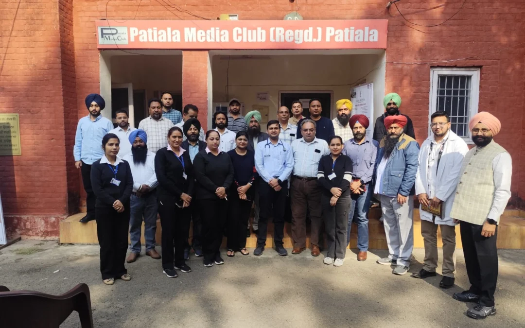 ਪਟਿਆਲਾ ਮੀਡੀਆ ਕਲੱਬ ’ਚ ਕੌਮੀ ਪ੍ਰੈਸ ਦਿਹਾੜੇ ’ਤੇ ਮੈਡੀਕਲ ਕੈਂਪ ਲਗਾਇਆ