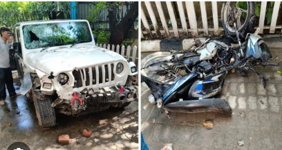 ਥਾਰ ਦੀ ਤੇਜ਼ ਰਫ਼ਤਾਰ ਟੱਕਰ ਨੇ ਮੋਟਰਸਾਈਕਲ ਸਵਾਰ ਨੂੰ ਲਾਹਿਆ ਮੌਤ ਦੇ ਘਾਟ