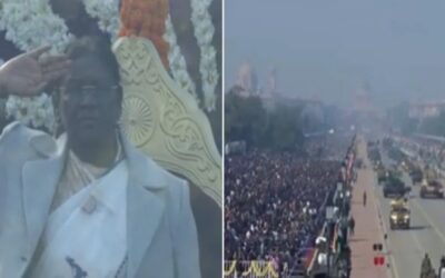 ਰਾਸ਼ਟਰਪਤੀ ਮੁਰਮੂ ਨੇ ਲਹਿਰਾਇਆ ਕਰਤਵਯ ਪਥ ਪਰੇਡ ਵਿੱਚ ਰਾਸ਼ਟਰੀ ਝੰਡਾ