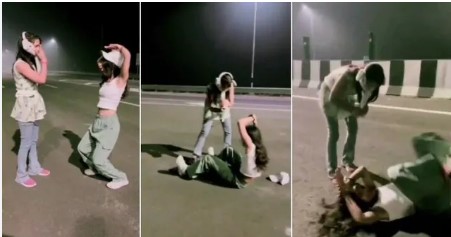 ਯੂ. ਪੀ. ਹਾਈਵੇਅ ‘ਤੇ ਮੁਟਿਆਰਾਂ ਨੇ ਨਾਗਿਨ ਡਾਂਸ ਕਰ ਕੇ ਬਣਾਈ ਰੀਲ