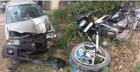 ਕਾਰ-ਮੋਟਰਸਾਈਕਲ ਹਾਦਸੇ ਵਿਚ ਪਤੀ-ਪਤਨੀ ਦੀ ਹੋਈ ਮੌਤ