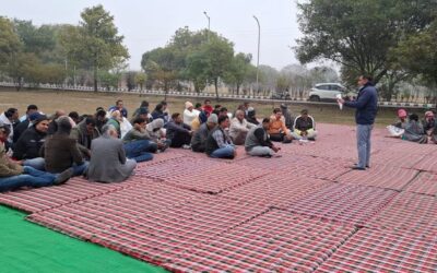 DCRUST Murthal Stir: Non-Teaching Staff Stage Dharna