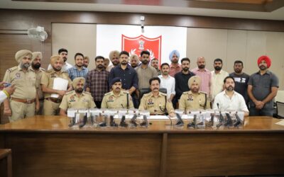 ਅੰਤਰਰਾਜੀ ਅਸਲਾ ਤੱਸਕਰੀ ਗਿਰੋਹ ਦੇ 4 ਮੈਬਰ 15 ਪਿਸਟਲਾਂ ਸਮੇਤ ਕਾਬੂ