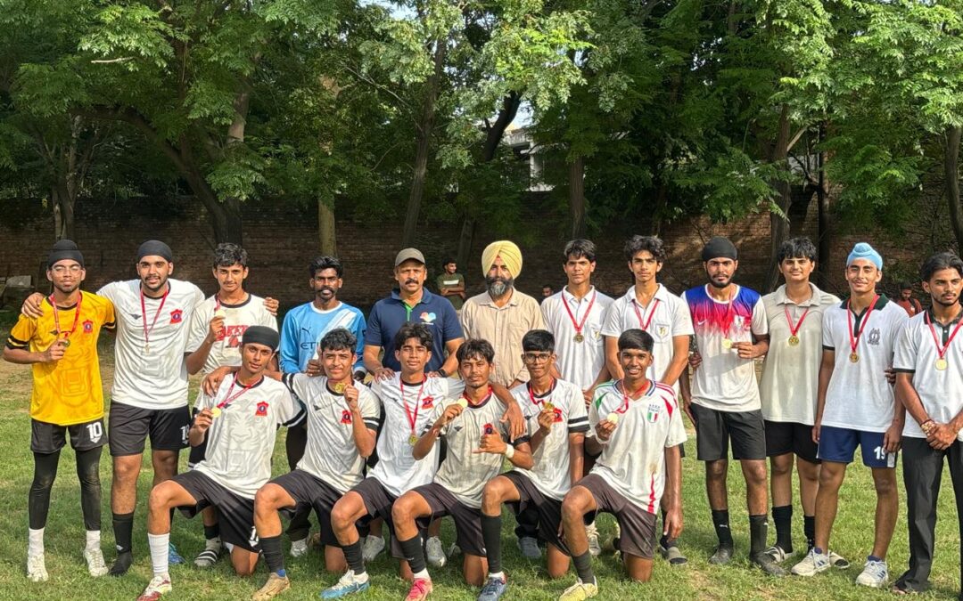 ਜਿਲ੍ਹਾ ਪੱਧਰੀ ਅੰਡਰ-19 ਫੁੱਟਬਾਲ ਮੁਕਾਬਲੇ ਵਿੱਚ ਜਿੱਤਿਆ ਗੋਲਡ ਮੈਡਲ