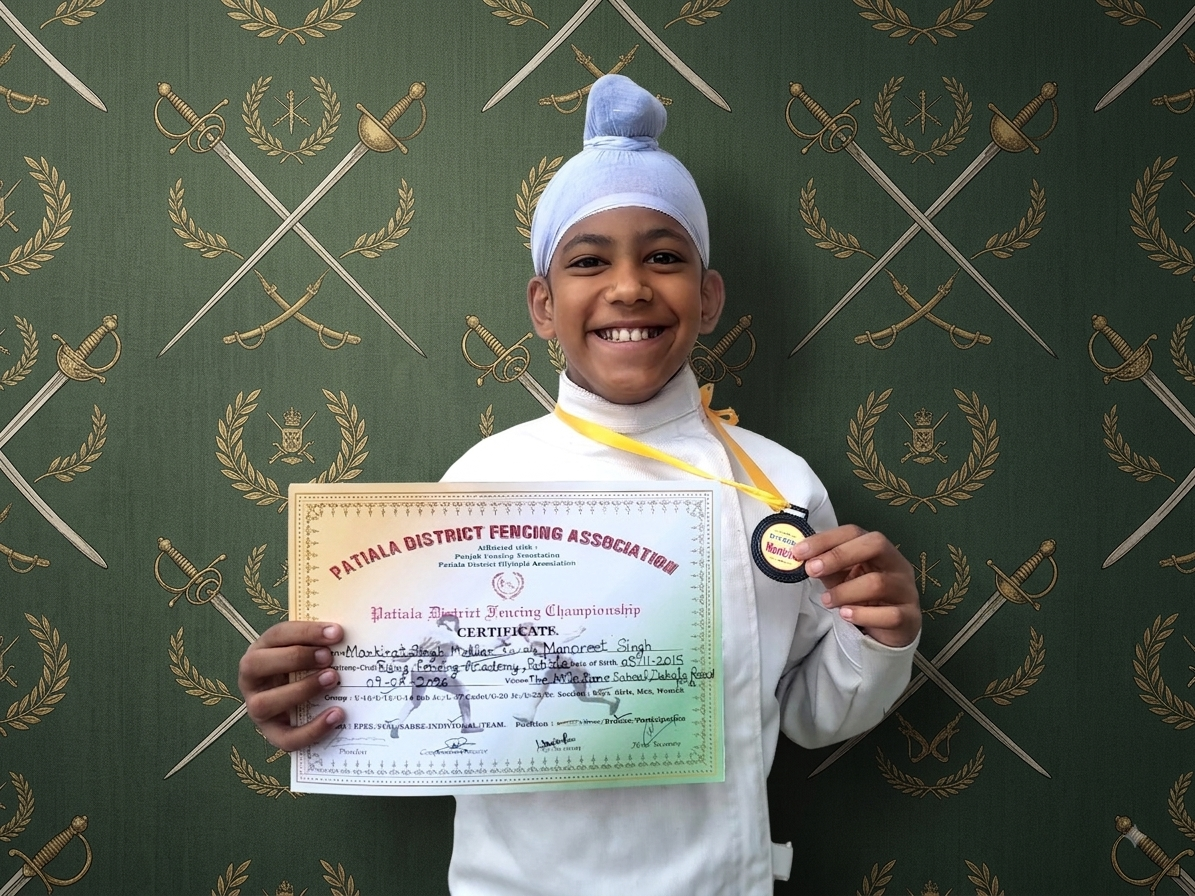 Mankirat Singh fencing championship